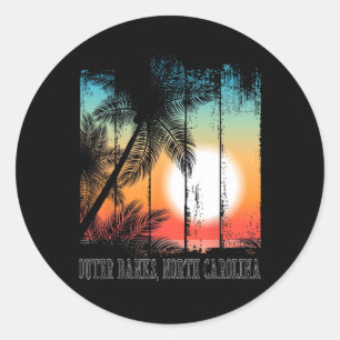 Adesivo Outer Banks North Carolina Beach Palms Vacation Su
