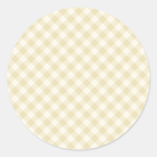 Adesivo Outono Antigo Retro Gingham Trigo Dourado