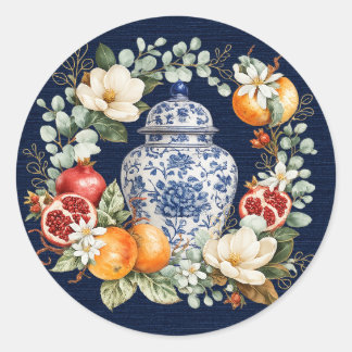 Adesivo Outono Chinoiserie, Romã & Magnólia