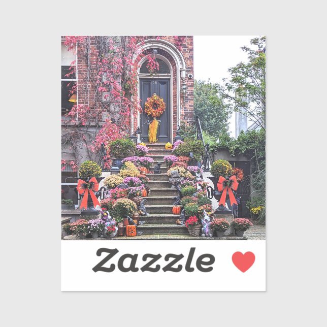 Adesivo Outono da porta de Dublin (Folha)