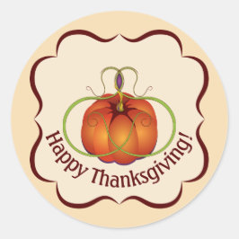 Adesivo Outono de Pumpkin de Cor Laranja