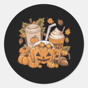 Adesivo Outono Família Halloween Dia de Ação de Graças Fof