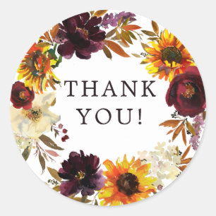 Adesivo Outono Girassóis Chá de panela Floral Clássico Rou