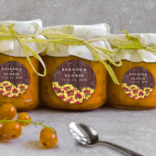 Adesivo Outono Girassóis sobre Casamento de Fronteira de 