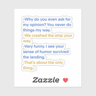 Adesivo outra citação das guerras clonadas