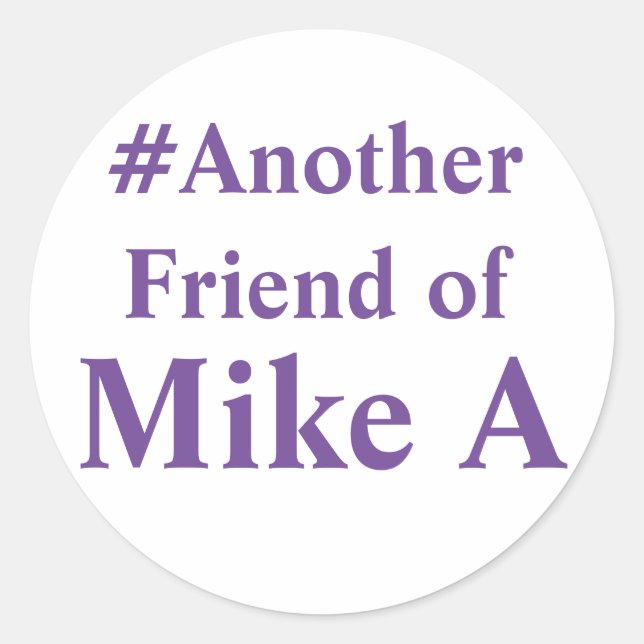 Adesivo Outro Amigo de Mike A - hashtag (Frente)