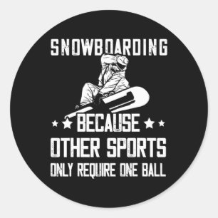 Adesivo Outro Esporte Uma Bola De Neve A Bordo De Inverno