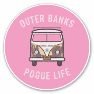 Adesivo Outros bancos Van Pogue Life OBX Vintage (cor-de-r