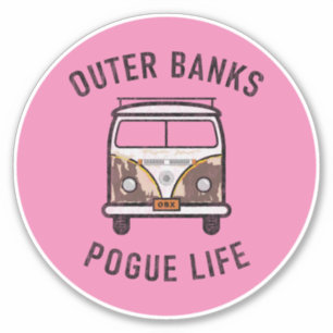 Adesivo Outros bancos Van Pogue Life OBX Vintage (cor-de-r