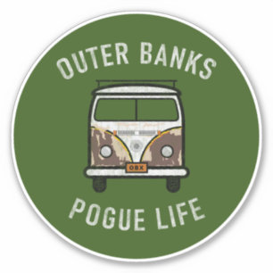 Adesivo Outros Bancos Van Pogue Life OBX Vintage (Floresta