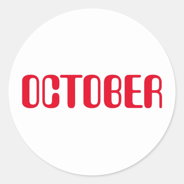 Adesivo Outubro Amelia Red White Sticker por Janz (Frente)