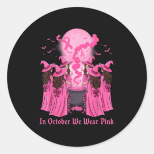 Adesivo Outubro Nós Usamos Nk Bruxa Halloween Câncer de Ma