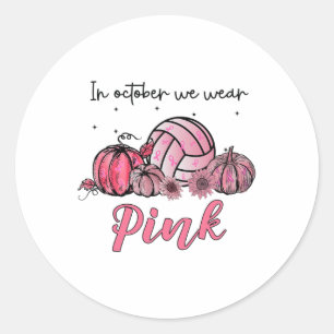 Adesivo Outubro Vestimos Cancer Rosa De Voleibol Em Guerra