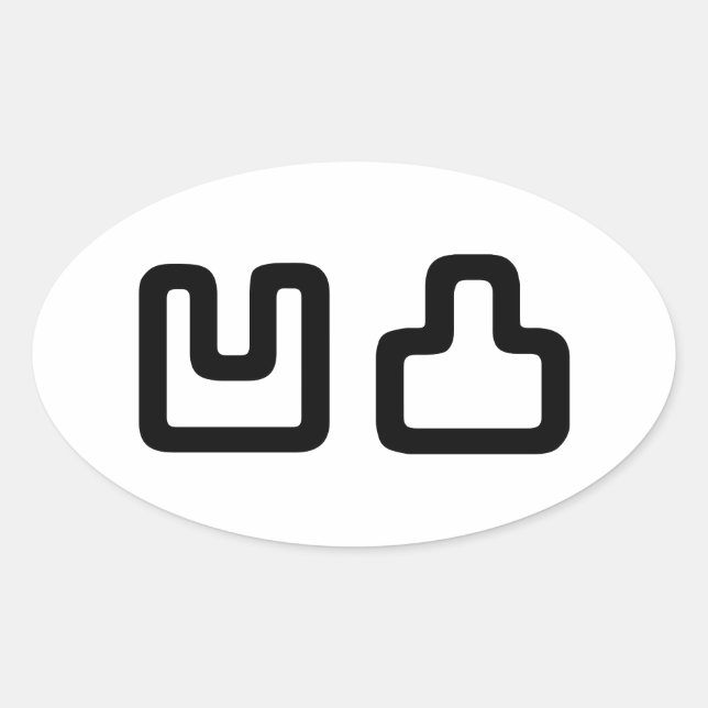 Adesivo Oval 凹 凸 Outotsu お う と つ (Frente)