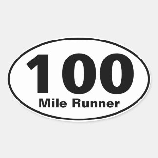 Adesivo Oval 100 Mile Runner