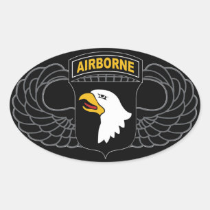 Adesivo Oval 101st Divisão aerotransportada "Eagles gritando "