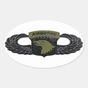 Adesivo Oval 101st Divisão aerotransportada "Eagles gritando"