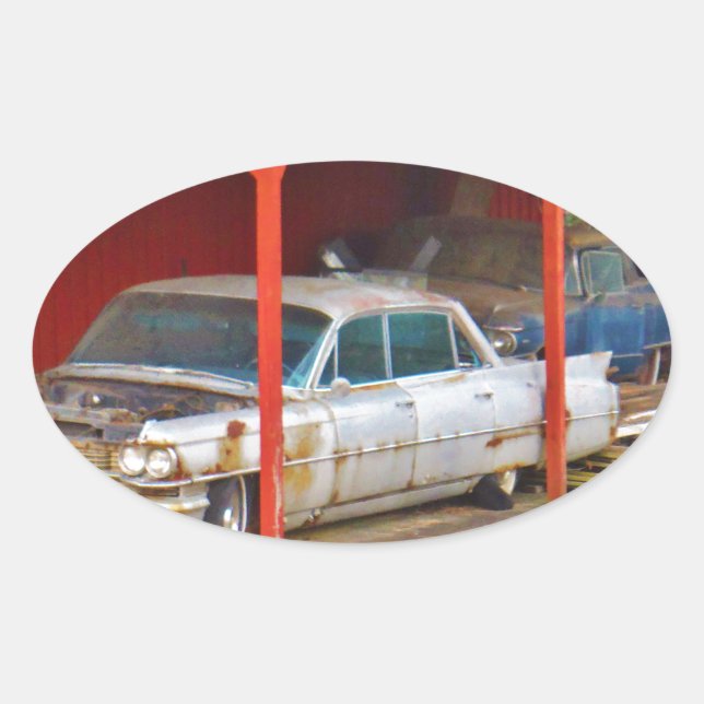 Adesivo Oval 1963 Silver Sadan deville (Frente)