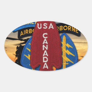 Adesivo Oval 1rua SSF Força de Serviço Especial SFG SF Veteran