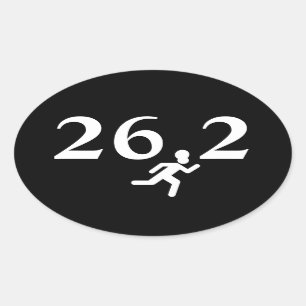Adesivo Oval 26,2 Corredor da maratona