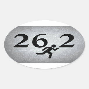Adesivo Oval 26,2 Corredor da maratona