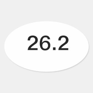 Adesivo Oval 26,2 Maratona