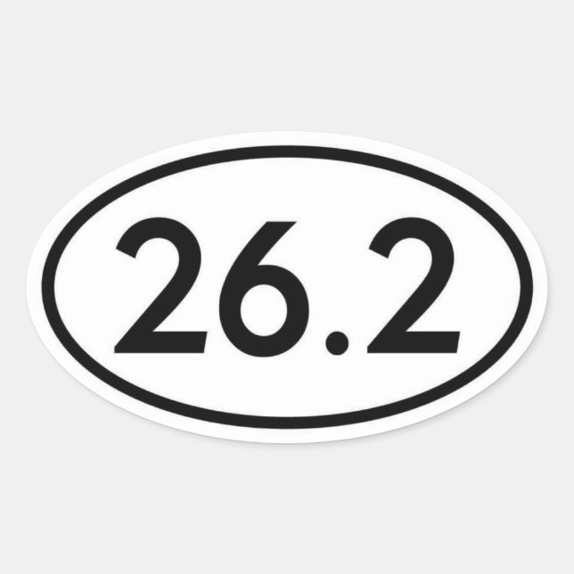 Adesivo Oval 26.2 Vinheta Oval (Frente)