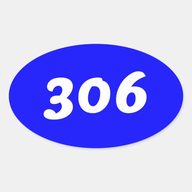 Adesivo Oval 306 Bumper Sticker #1 (Frente)