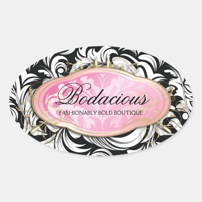 Adesivo Oval 311 Bodaciosas Alfazas-leopardo Lavish Boutique (Frente)