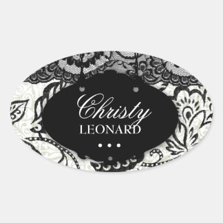 Adesivo Oval 311-Chic e Lacy | Original branco preto