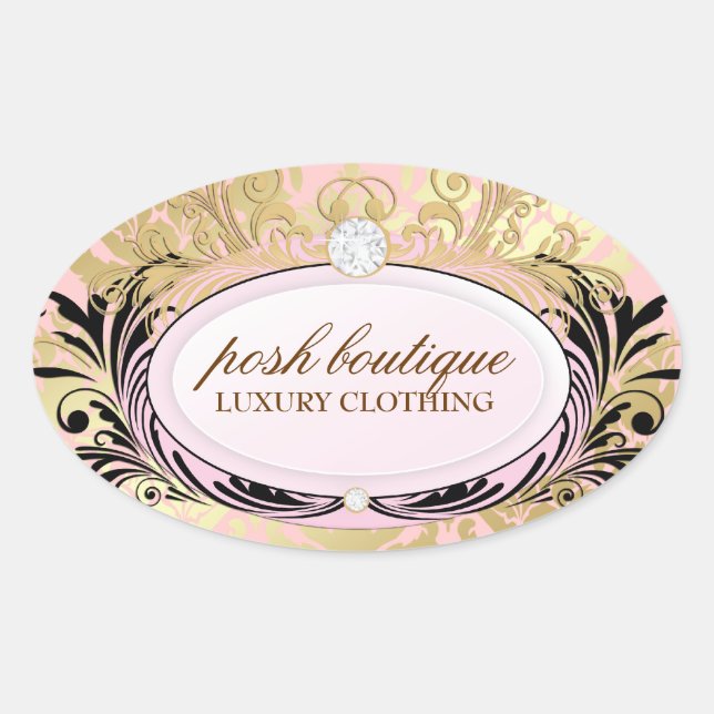 Adesivo Oval 311 Cor-de-rosa Dourado opulente (Frente)