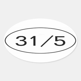 Adesivo Oval 31 pol 5 Sticker