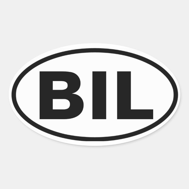 Adesivo Oval 4 Billings, Montana "BIL" (Frente)