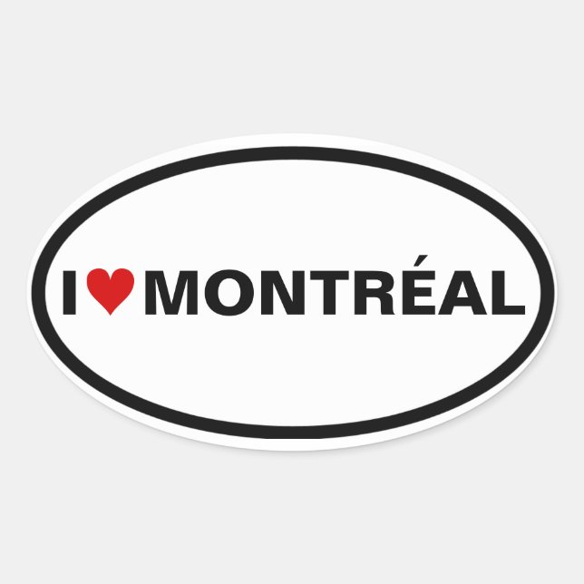 Adesivo Oval 4 I [Coração] Montréal (Frente)