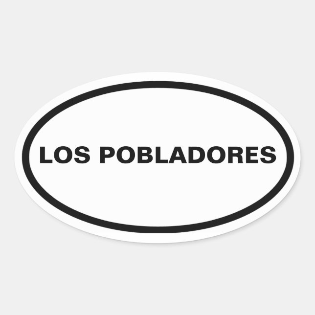 Adesivo Oval 4 "Los Pobladores" (Frente)