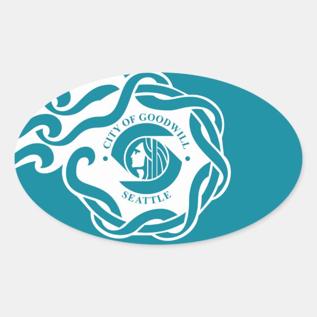 Adesivo Oval 4 Sinalizador Seattle (Frente)