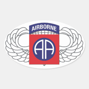 Adesivo Oval 82nd Divisão aerotransportada "toda americana "