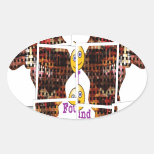 Adesivo Oval A África é onde encontrei o Amor