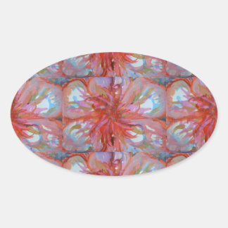 ADESIVO OVAL A ARTE DE ARTE FLORAL, DA ARTISTA PAULA REILLY.