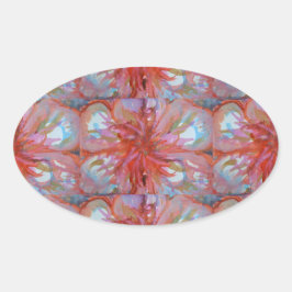 ADESIVO OVAL A ARTE DE ARTE FLORAL, DA ARTISTA PAULA REILLY.
