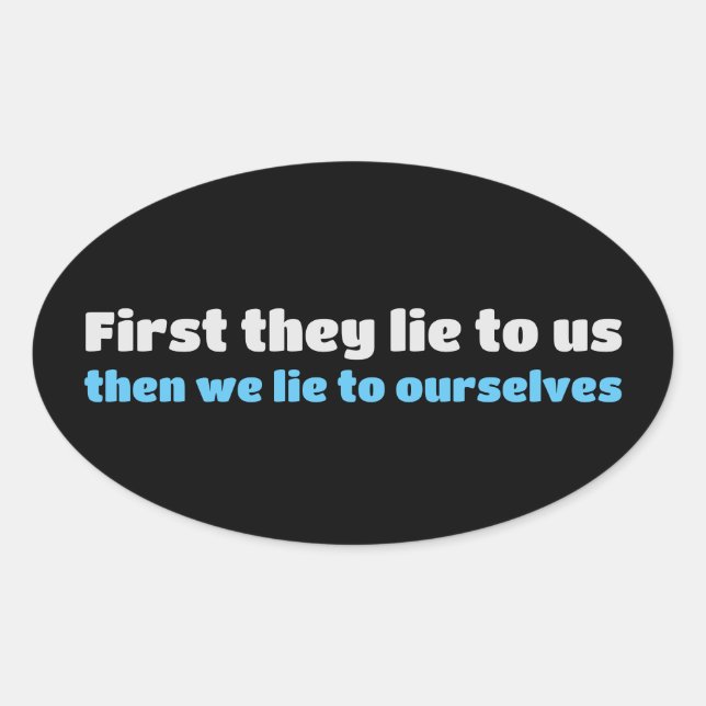 Adesivo Oval A empatia reside no "preço da apatia" política Amé (Frente)