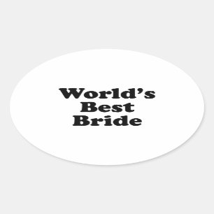 Adesivo Oval A melhor noiva do mundo