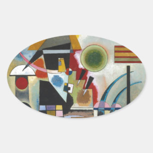 Adesivo Oval A pintura Abstrato de Kandinsky