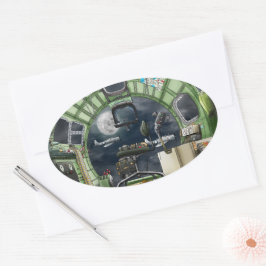 Adesivo Oval A visão do bombardeiro B-17