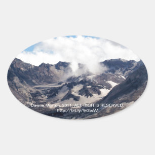 Adesivo Oval Abóbada 2 da lava de Mount Saint Helens