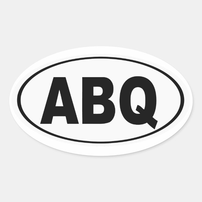 Adesivo Oval ABQ Albuquerque Novo México (Frente)