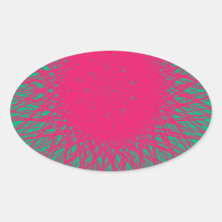 Adesivo Oval abstrato rosa