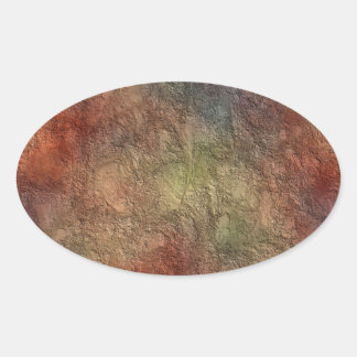 Adesivo Oval Abstrato Tone Colour Earth Stickers Oval