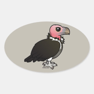 Adesivo Oval Abutre de faces planas