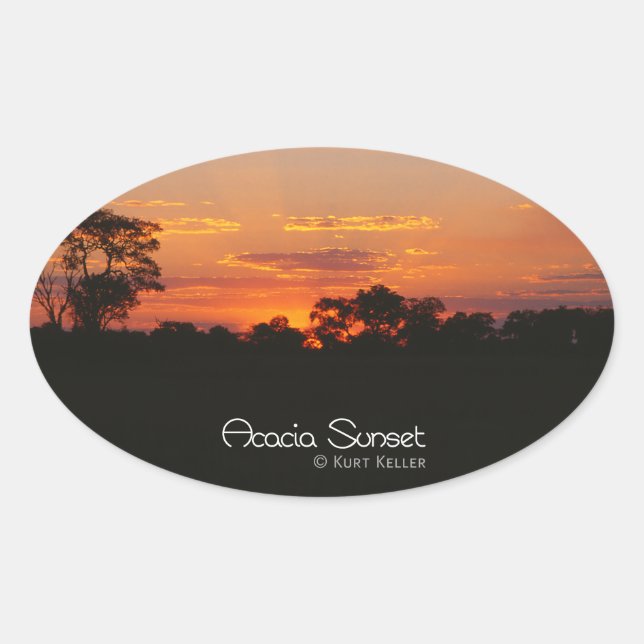 Adesivo Oval Acacia Sunset (Frente)